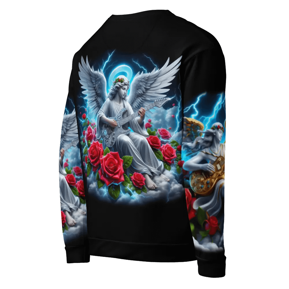 Angels making Music with a Guitar - All-Over Unisex Sweatshirt #19 product image (8)