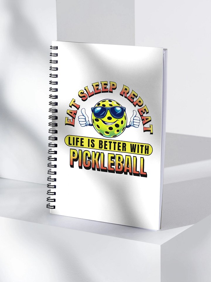 Eat Sleep Repeat Pickleball Thumbs Up Spiral Notebook product image (1)