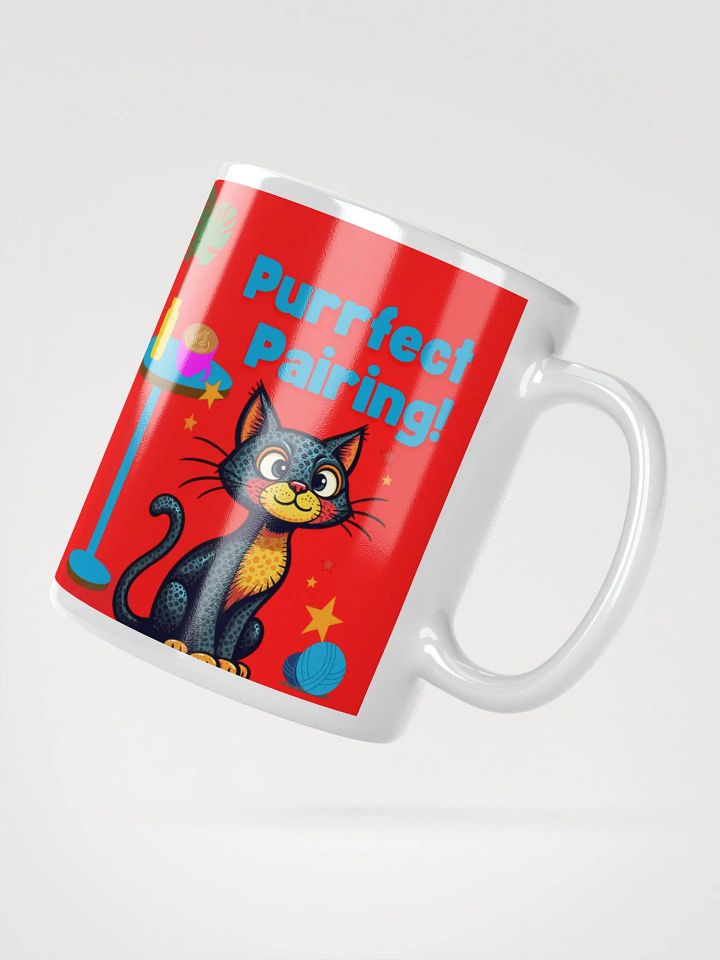 Purrfect Pairing! White Glossy Mug product image (5)