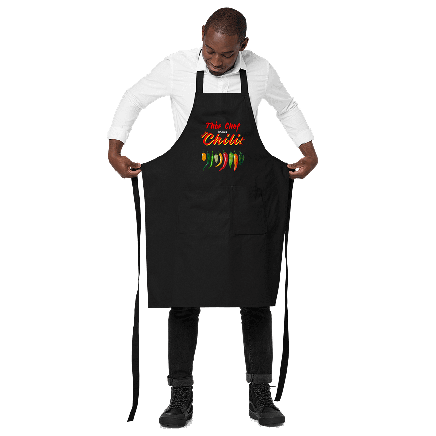 Chili Lover's Delight Organic Cotton Apron for Dads sons chefs friends product image (2)