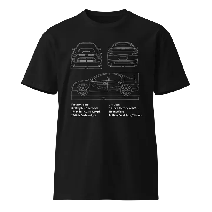 Neon SRT4 Blueprint on black/blue product image (1)