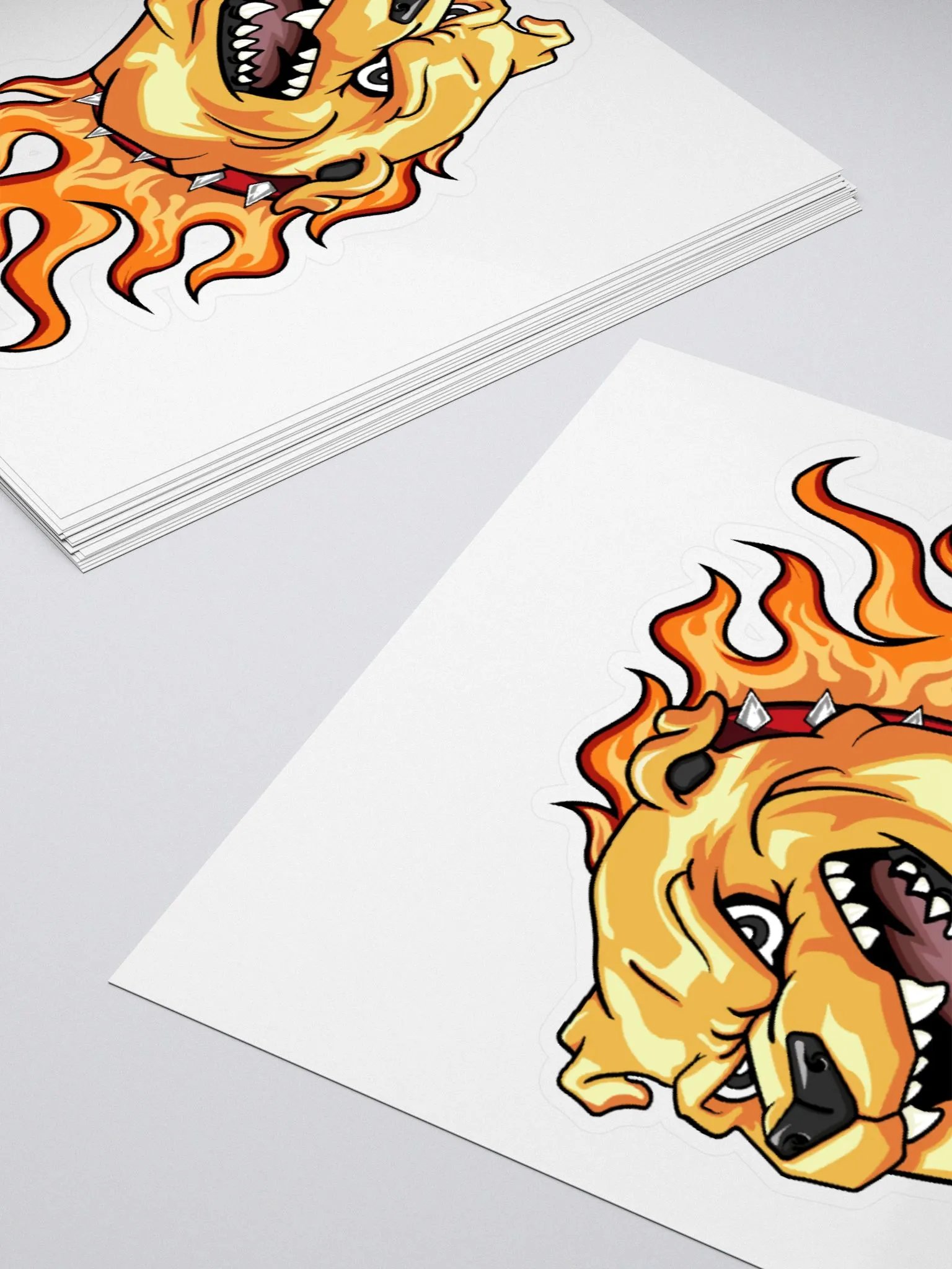 Angry Flaming Bulldog Sticker product image (10)