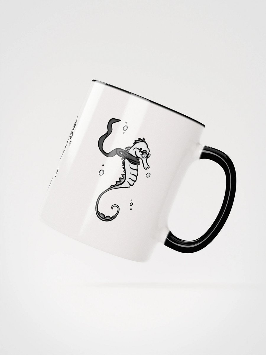 Whimsical Nerdy Seahorse Contrast Color Ceramic Mug product image (9)