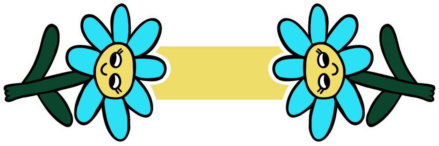 2 pack Laminated Magnetic Cute Cartoon Blue and Purple Flower Bookmarks product image (2)