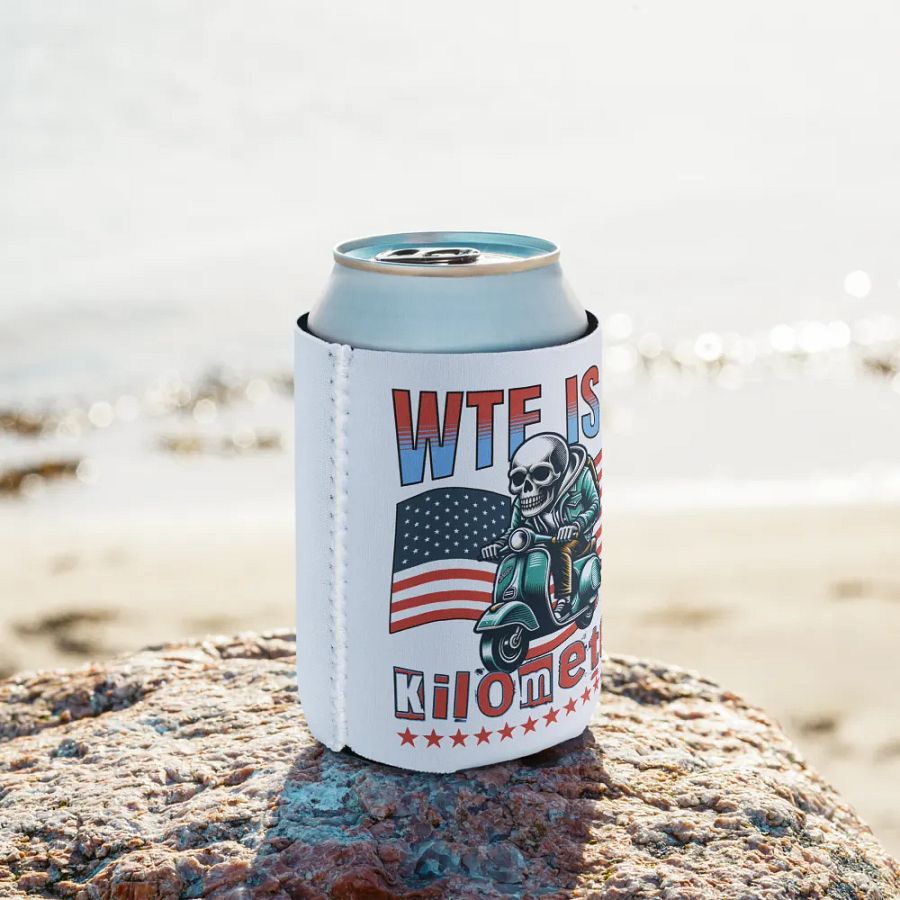 WTF Is a Kilometer? Skeleton Scooter Can Cooler product image (9)