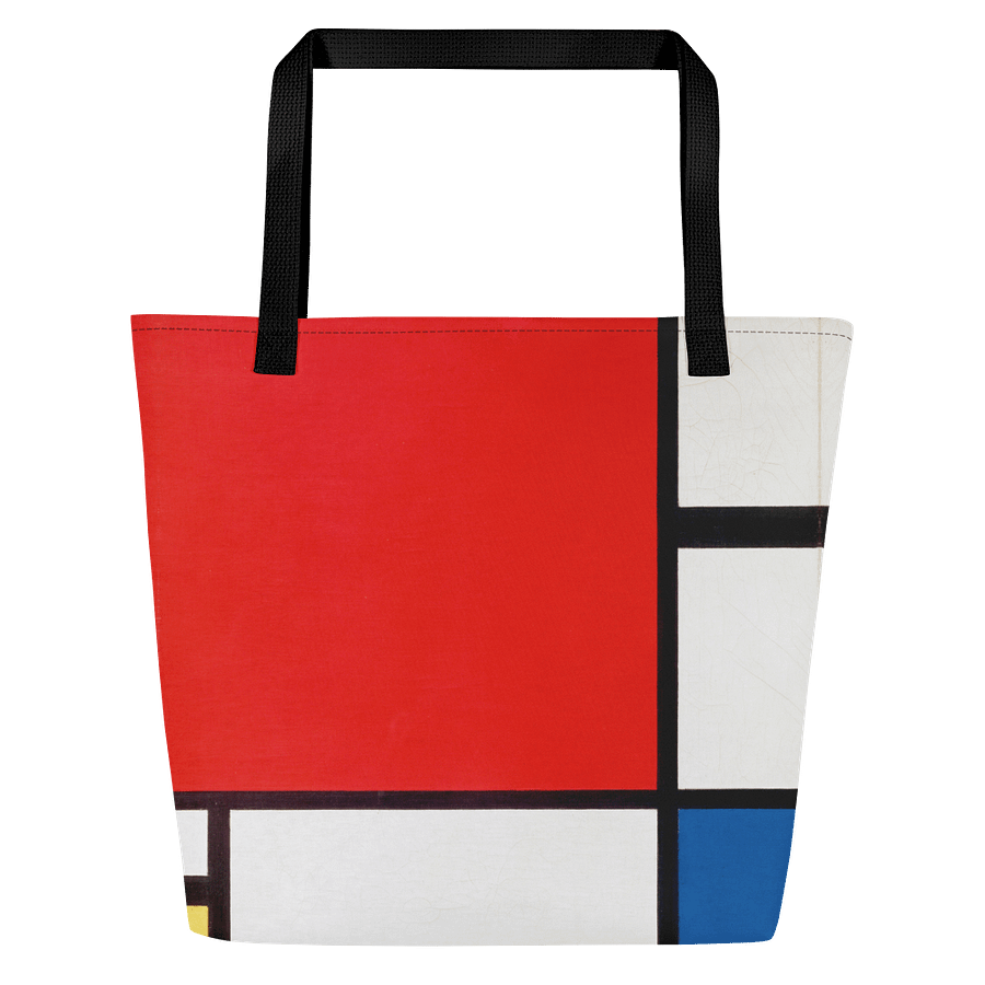 Mondrian Style All-Over Print Tote Bag with Pocket product image (7)