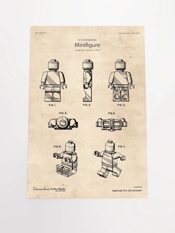 LEGO Minifigure Patent | LIMITED EDITION Poster product image (2)