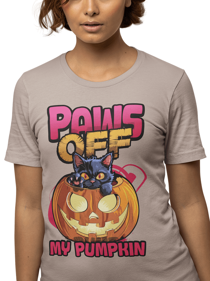 Paws Off My Pumpkin - Funny Black Cat Lover Halloween Shirt product image (50)