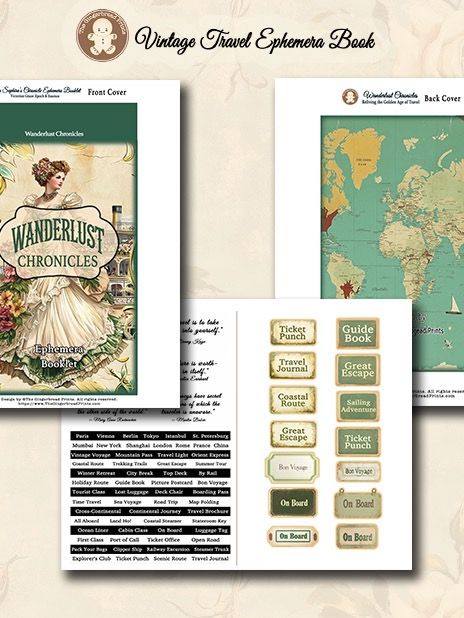 Wanderlust Chronicles Vintage Travel 3-in-1 Jumbo Collection - Digital Download product image (9)