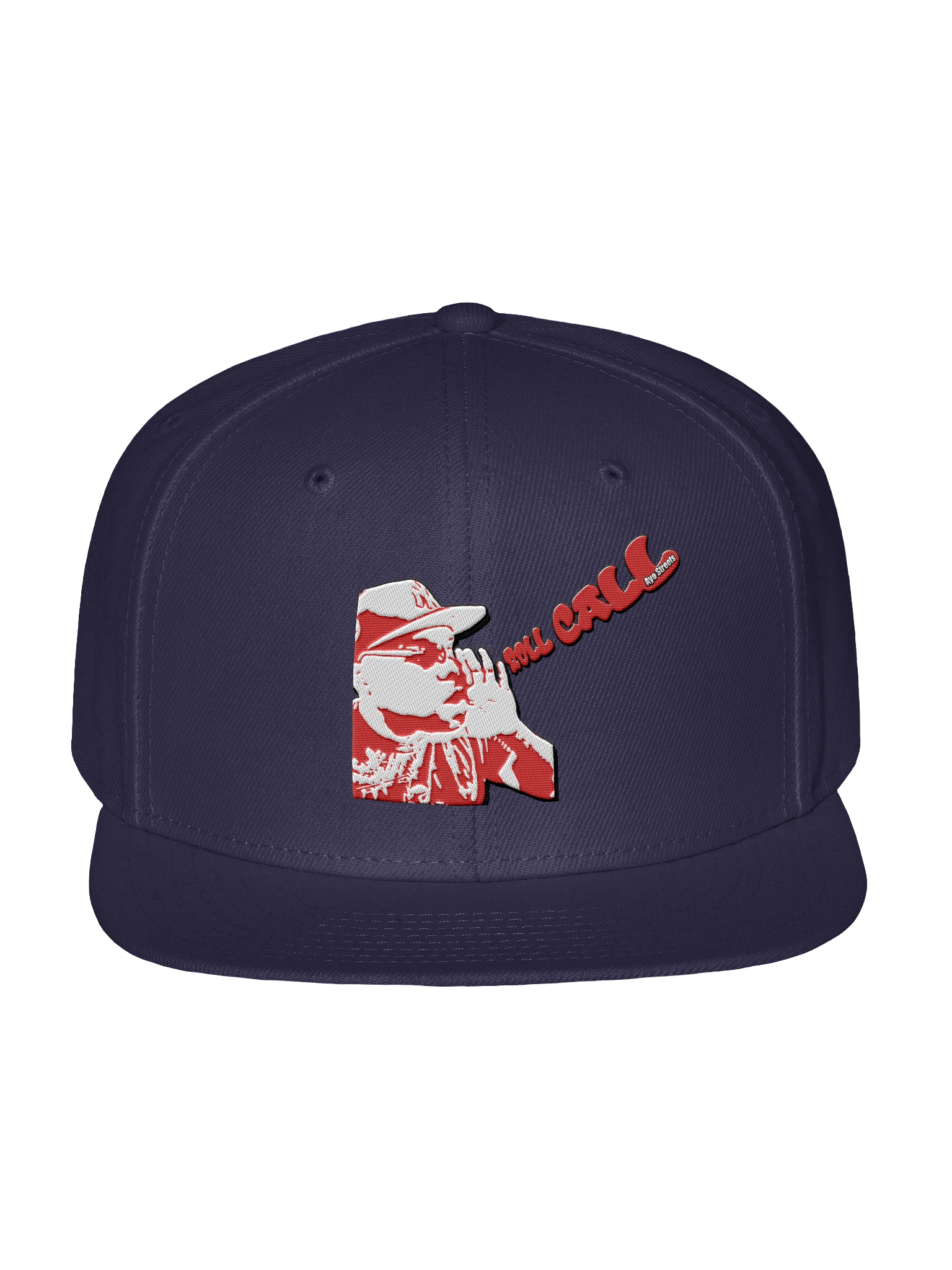Navy Blue Roll Call Snap Back (red & white logo) product image (1)