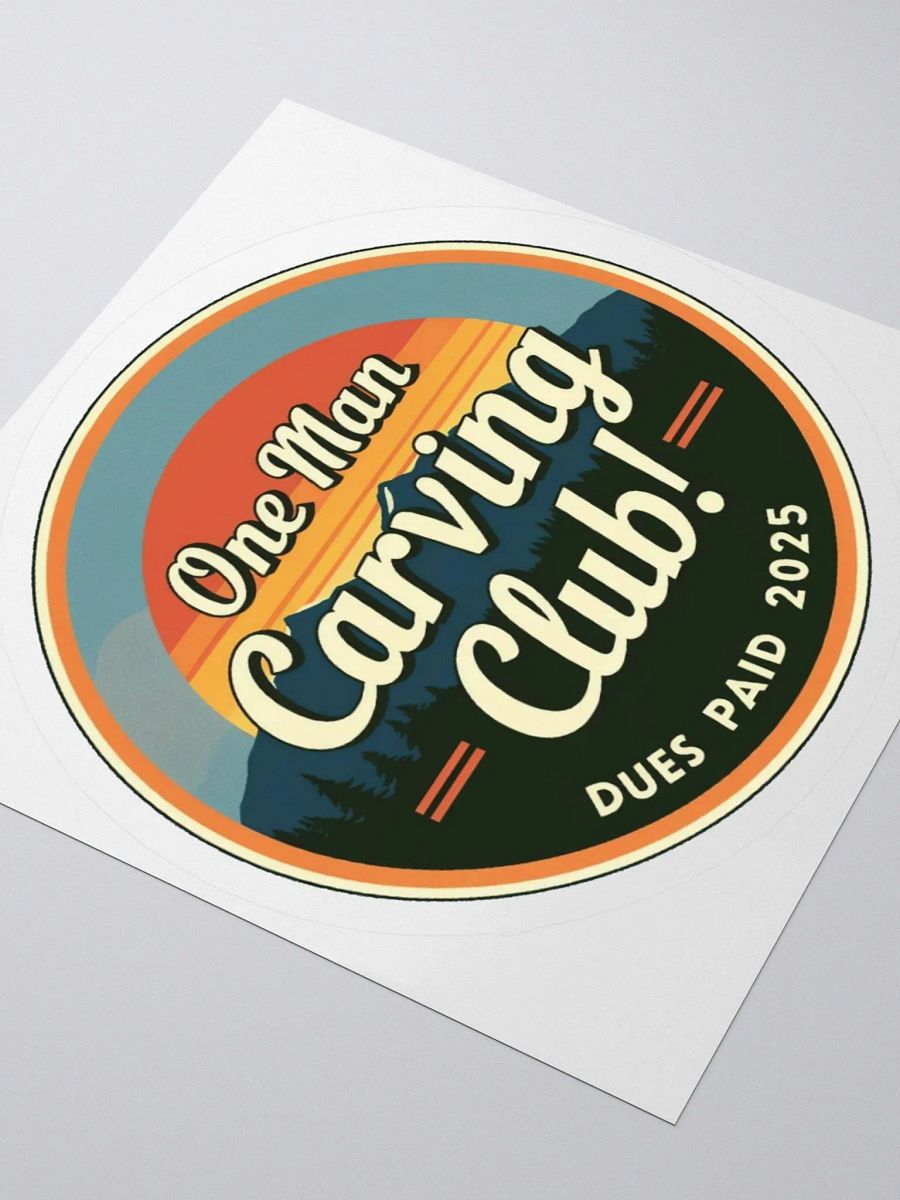 One Man Carving Club Sticker product image (3)