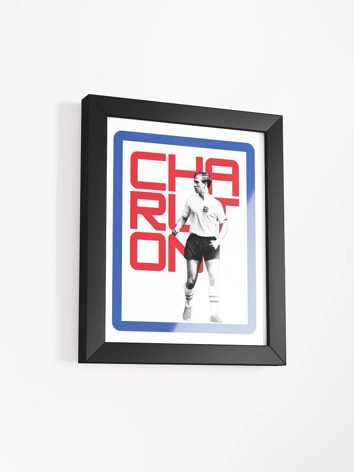 Bobby Charlton BW England Name Art Framed Print product image (2)