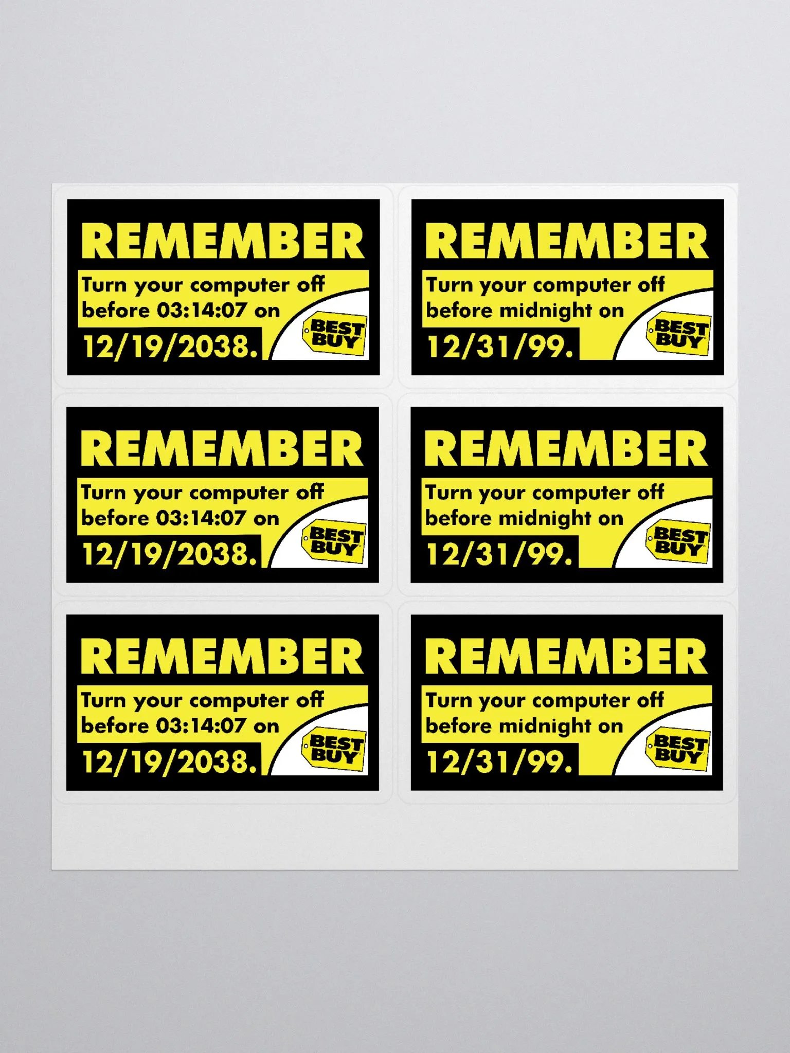 Y2K / Y2K38 Best Buy Parody Stickers product image (1)