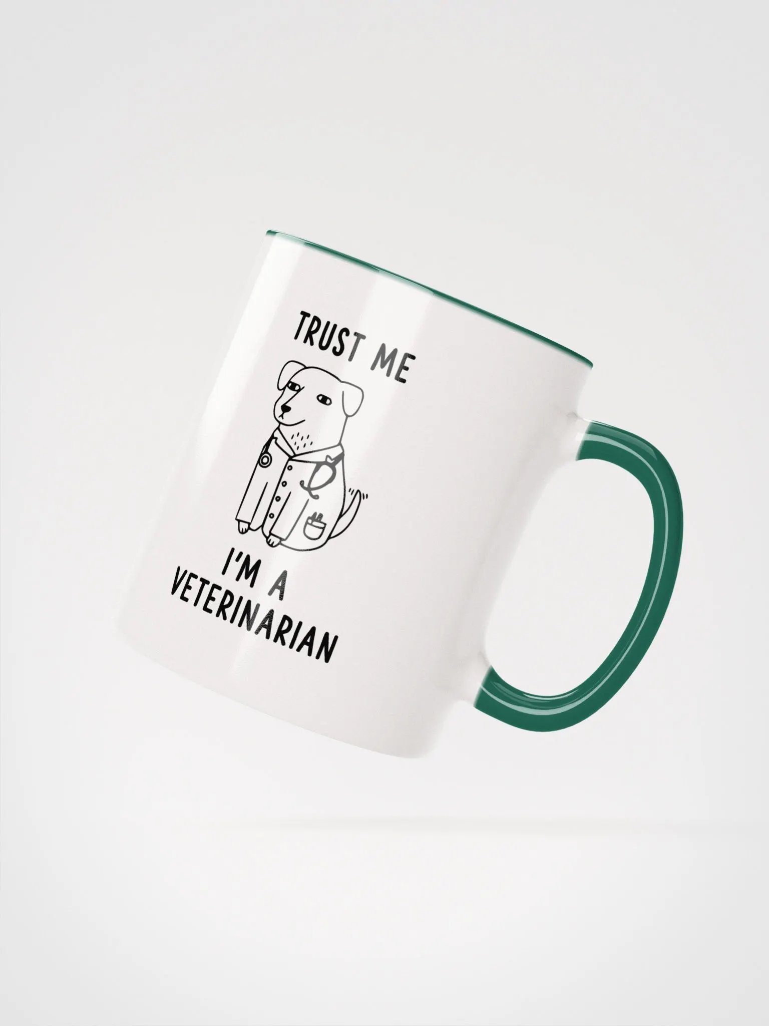 "I'm a veterinarian" Ceramic Mug with color inside product image (5)