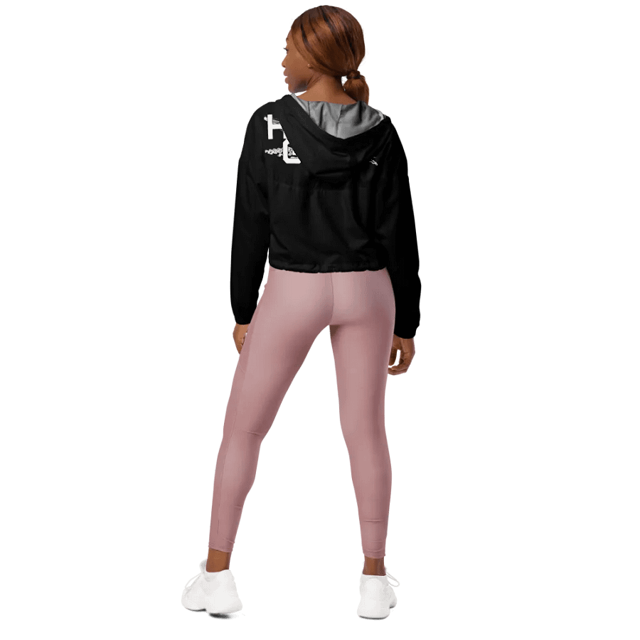 White HApex Gear Black Logo - Black - Women's Cropped Windbreaker product image (8)
