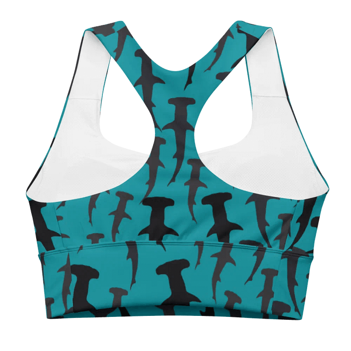 Hammerhead Sharks - Mid Ocean - Recycled Polyester - Longline Sports Bra product image (2)
