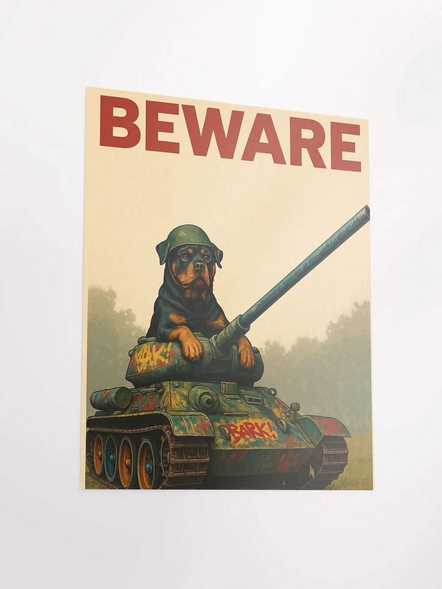 Beware Rottweiler In a Tank Poster product image (3)