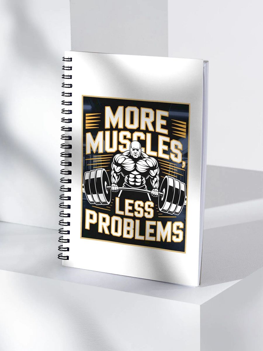 "MORE MUSCLES, LESS PROBLEMS" Spiral Notebook 140 sheets product image (4)