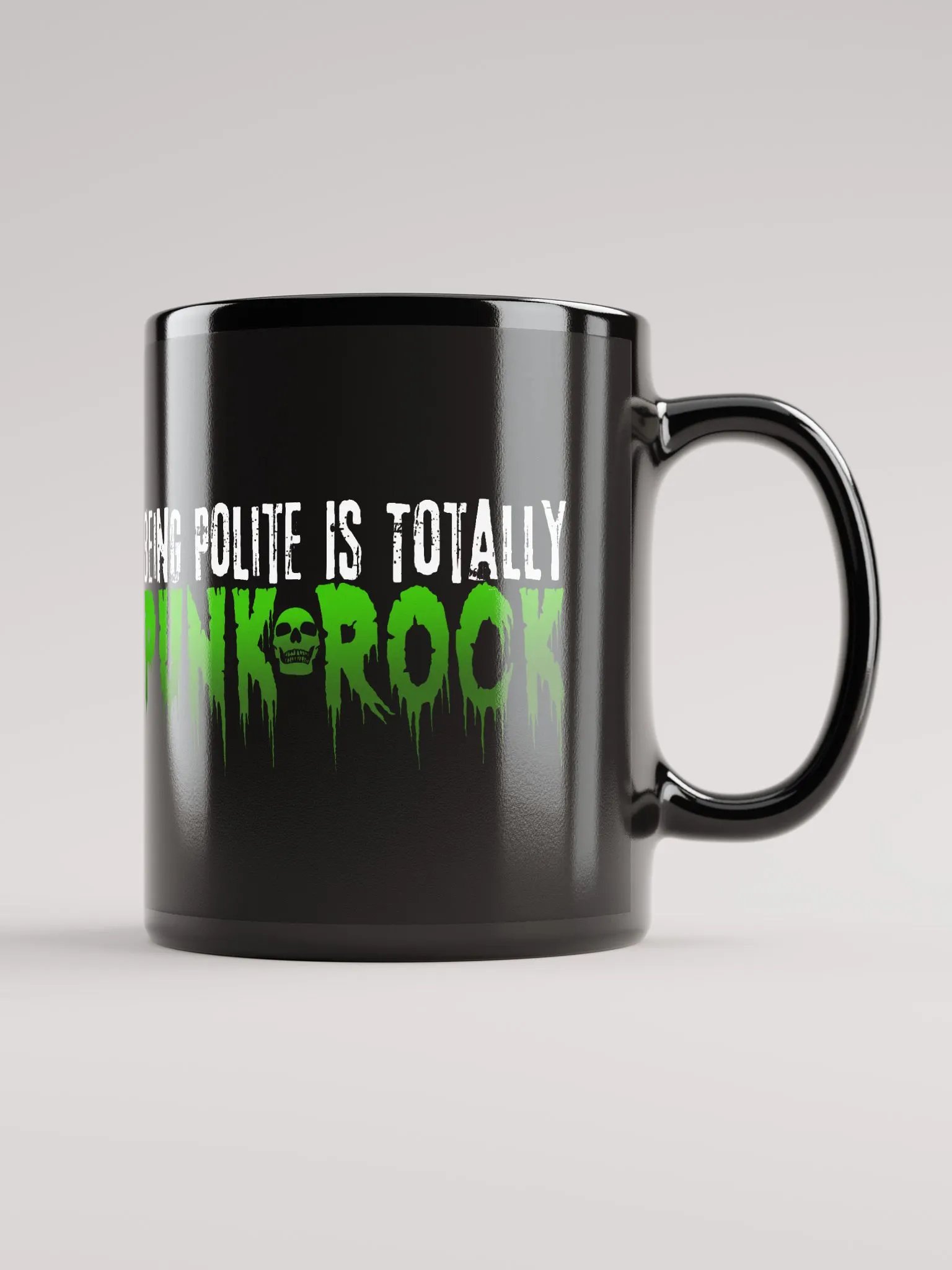 Being Polite is Punk Rock Black Mug product image (1)