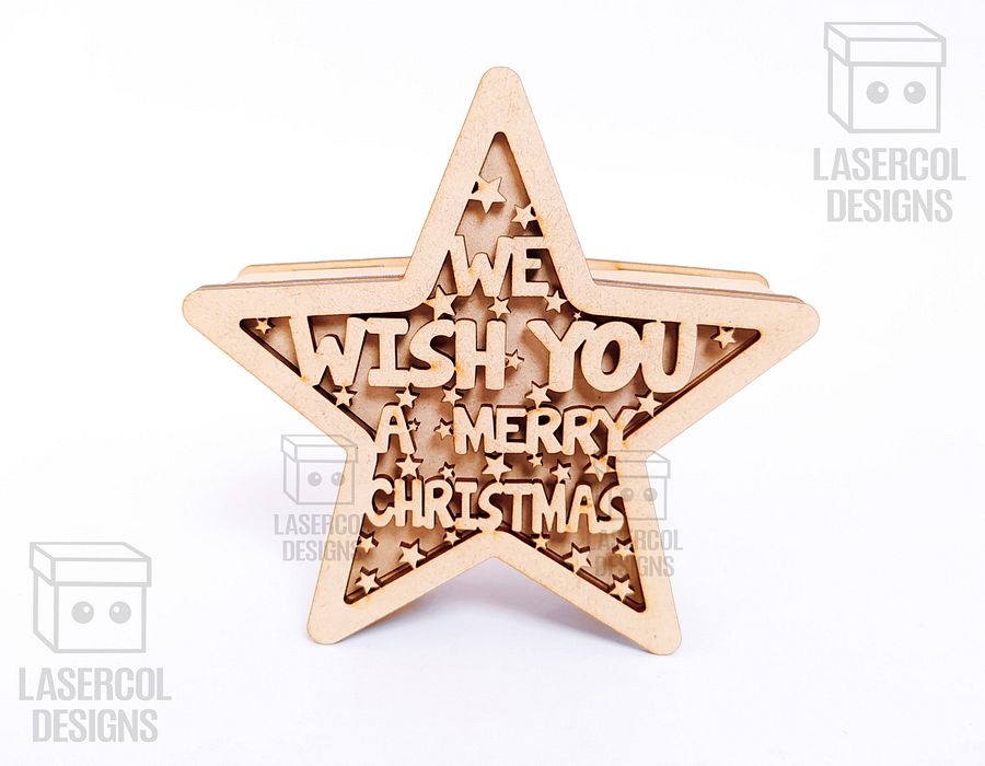 Christmas Star Box (2 Sizes, 5 Styles) - Laser Cut Files product image (8)