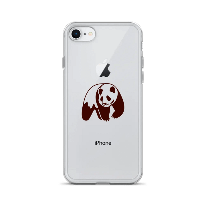 Panda Outline Clear iPhone Case product image (24)