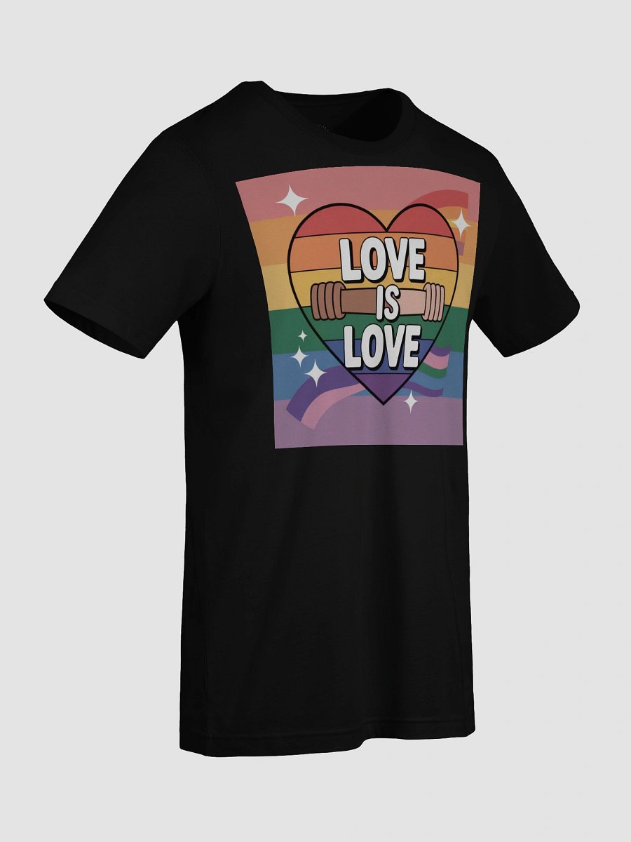 Unisex 'Love Is Love' Rainbow Heart Pride T-Shirt by Graphic Grove product image (93)