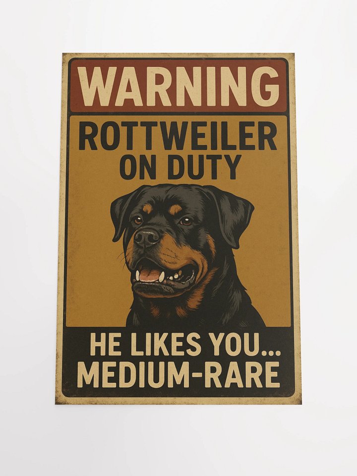 Rottweiler On Duty Poster product image (1)