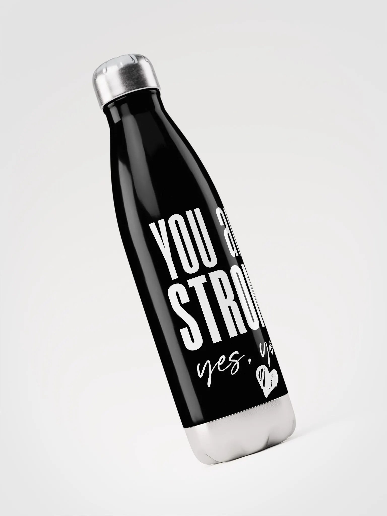 You are Strong Stainless Steel Bottle - black product image (3)