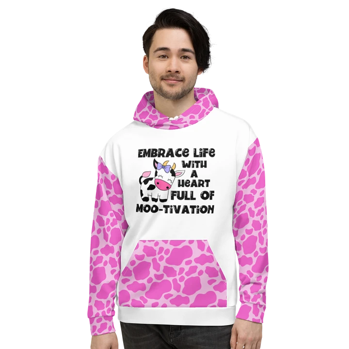 Mootivation Pink Cow Hoodie product image (2)