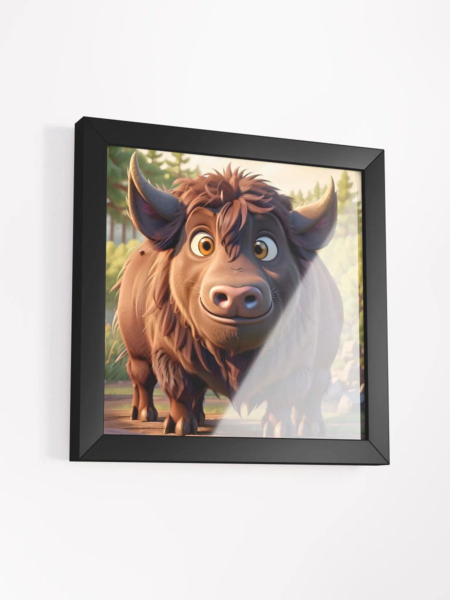 Endangered Species - Mexico - Bison Eco-Friendly Ayous Wood Framed Poster product image (3)