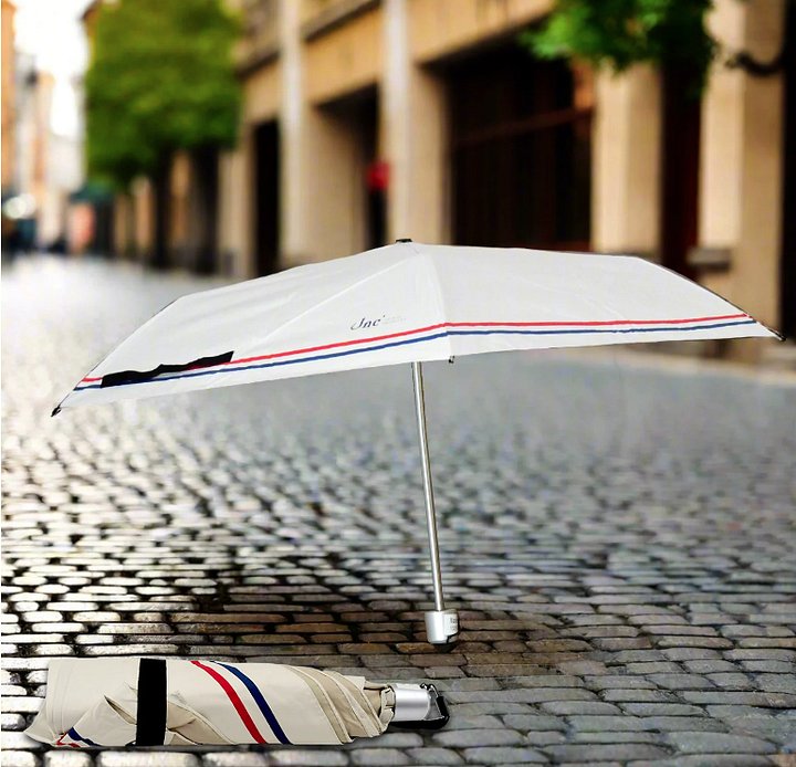 2-Fold Sun & Rain Protective Solid Foldable Umbrella (1 Pc / Mix Color) product image (1)