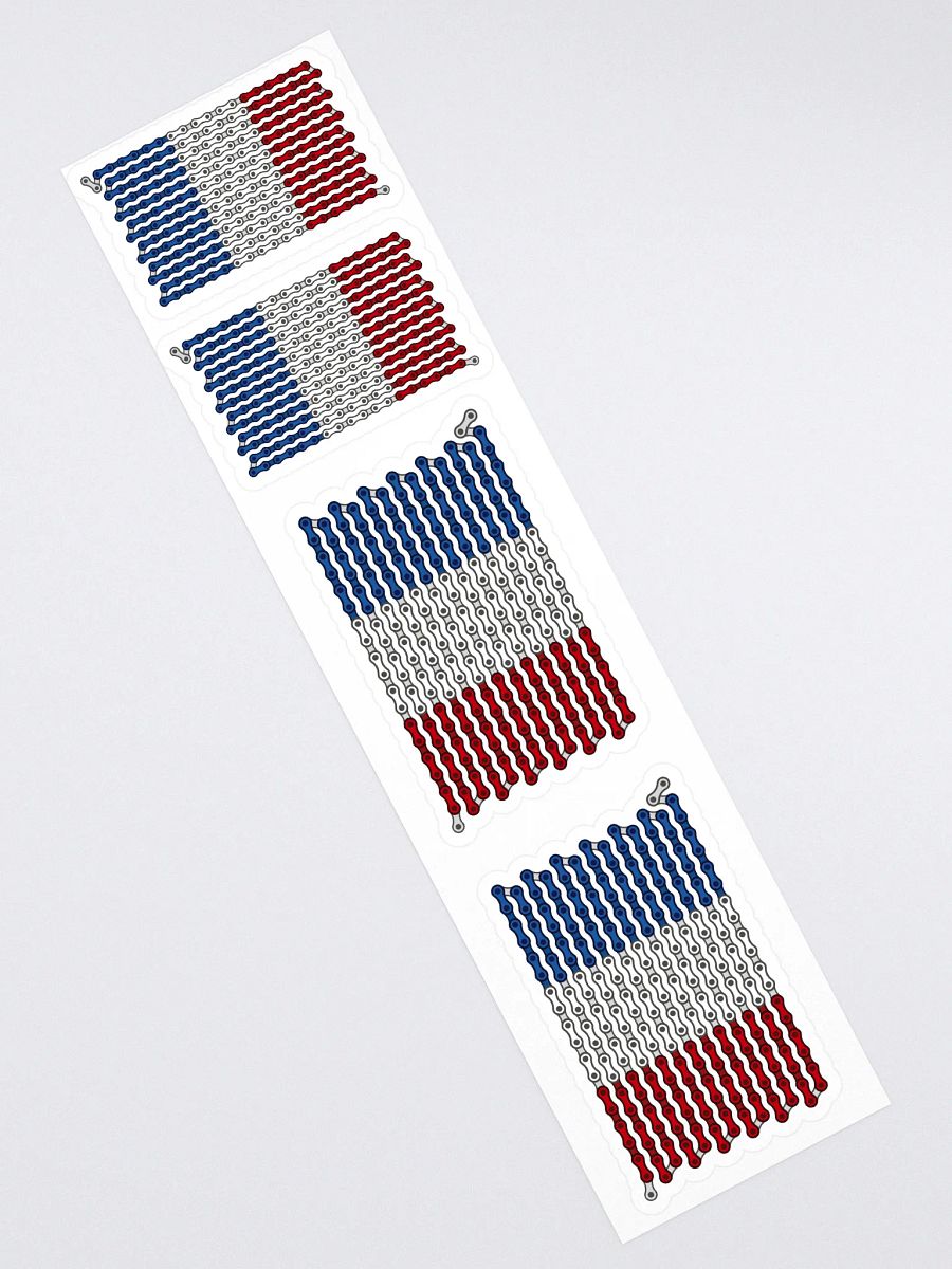 France Bike Chain Flag Stickers, Mixed Size 4 Pack product image (1)