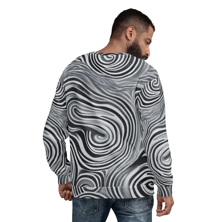 Funky Black and White Noir Liquid Tie-Dye Sweatshirt product image (2)