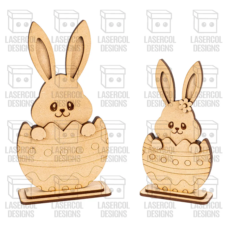 Easter Bunny Eggs Set (2 Sizes, 5 Styles) - Laser Cut Files product image (6)