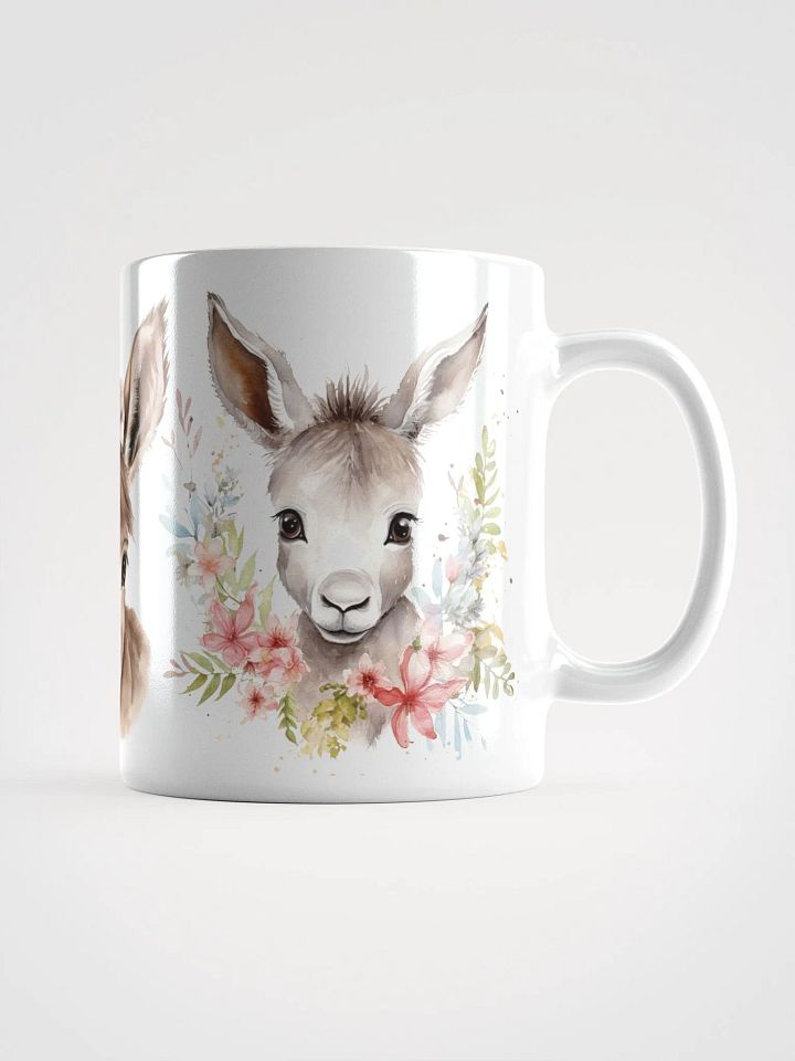 Floral Donkey Trio White Glossy Mug product image (1)