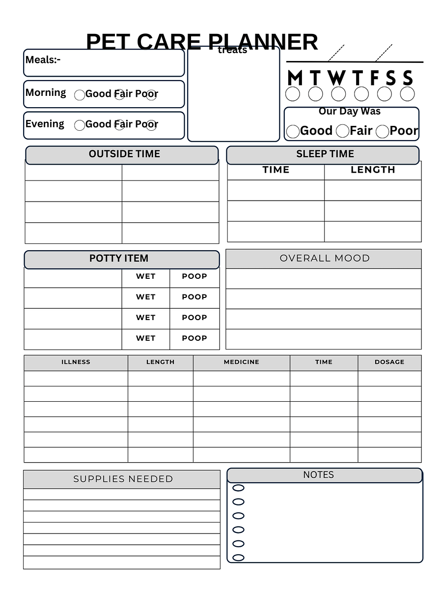 Paws & Plans: A Complete Pet Care Organizer All About My Pet Daily Tails: Pet Routine Tracker Fur Baby Wellness Planner product image (1)
