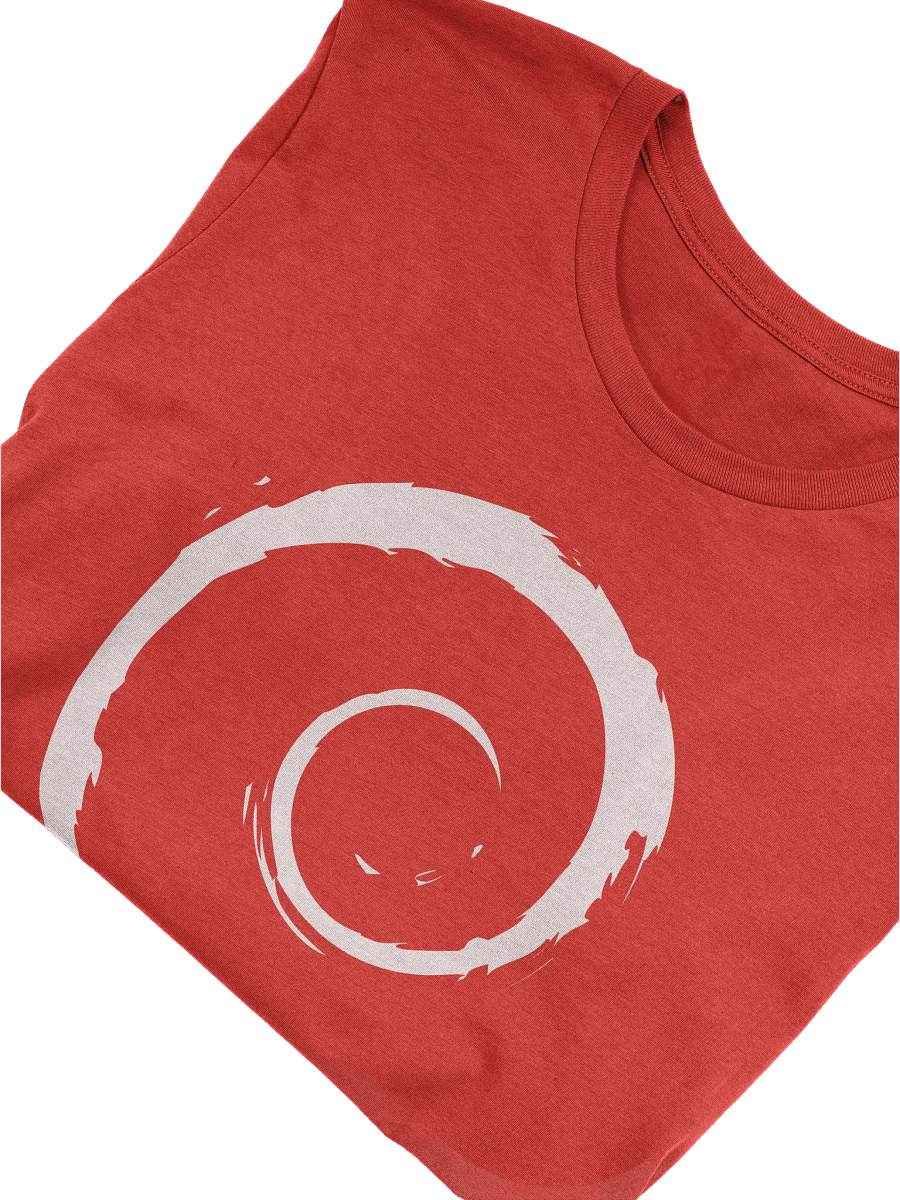 T-Shirt with Debian Swirl (Red Version) product image (2)