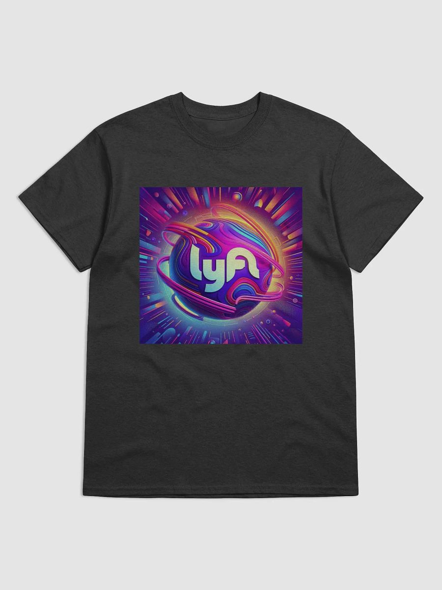 Lyft Purple logo on black shirt product image (1)