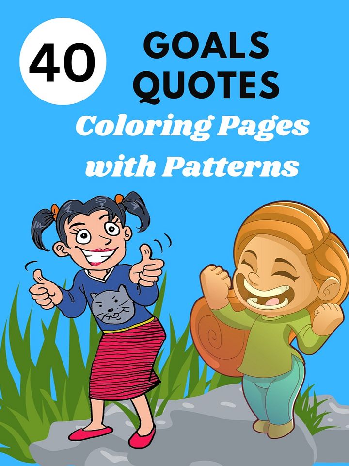 40 Goals Quotes Coloring Pages with Patterns: Motivational Coloring Book for Successful Young Women product image (1)