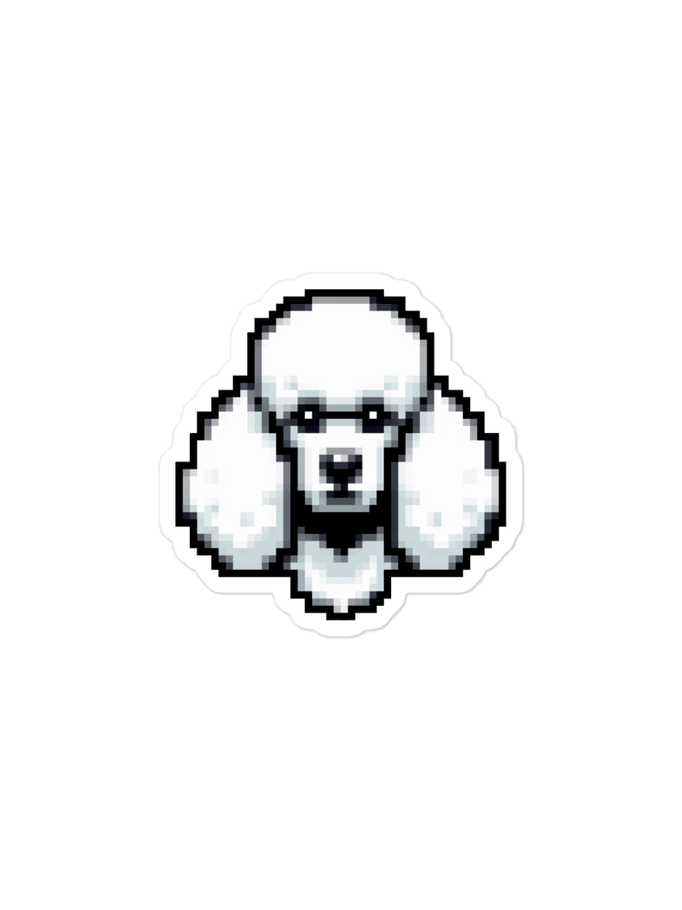 Pixel Poodle Sticker Available In 3 Sizes product image (1)