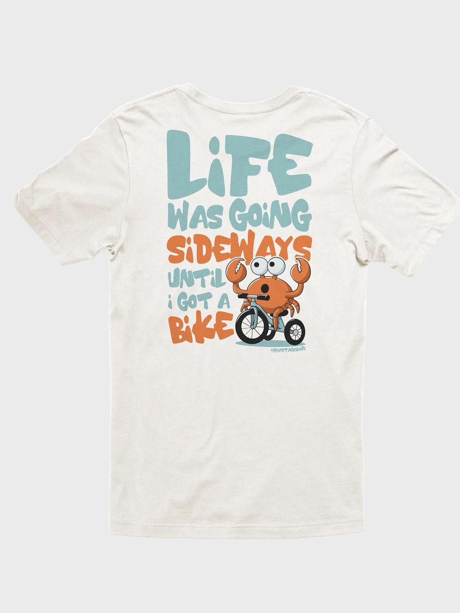 Funny Crab Cycling T-Shirt – Life Was Going Sideways Until I Got a Bike, Cute Punny Ocean Bike Tee product image (14)