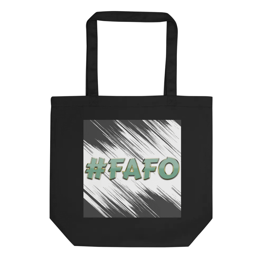FAFO Black and White tote bag product image (2)