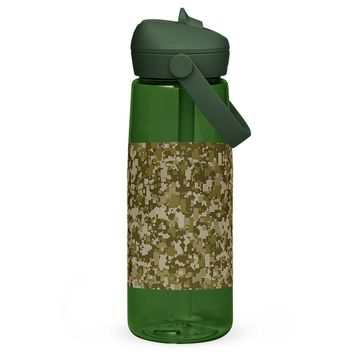 Pixelated Camo Flip Straw Water Bottle product image (2)