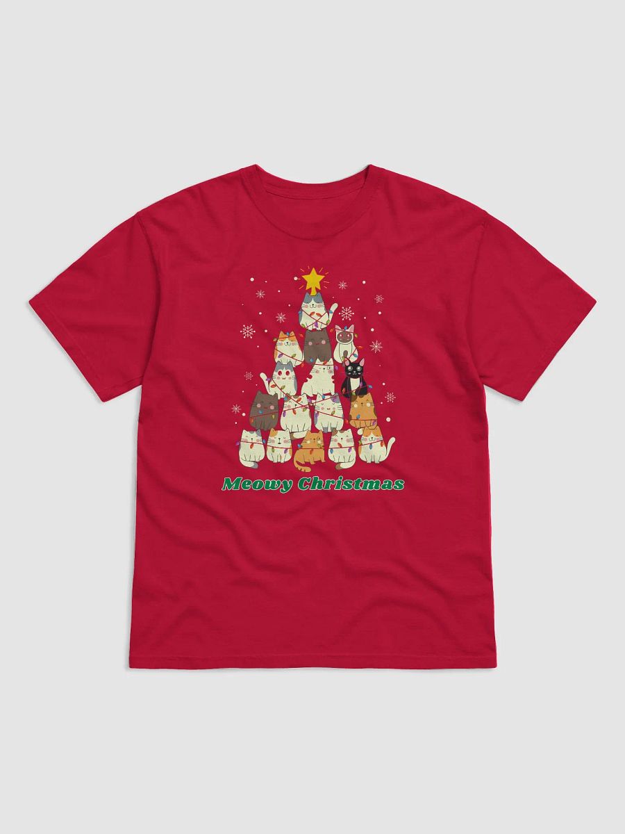 Red Meowy Christmas T shirt product image (1)