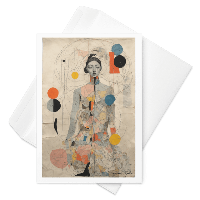 Chloe's Contemplation by Edward Martin Greeting Card product image (1)