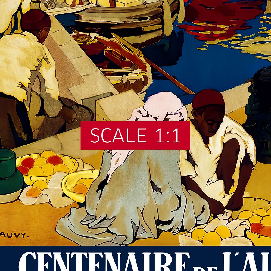 Algeria. Centenaire de l'Algérie 1930. French poster, 1930 — retro vintage travel poster, retro travel art, retro travel wall art product image (4)