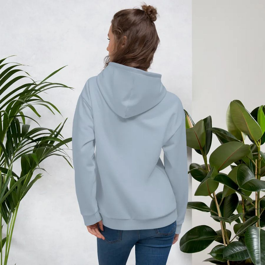 Plain Light Grayish Blue True Summer Unisex Recycled Polyester Heavyweight Premium Hoodie by Treasure Pie product image (12)