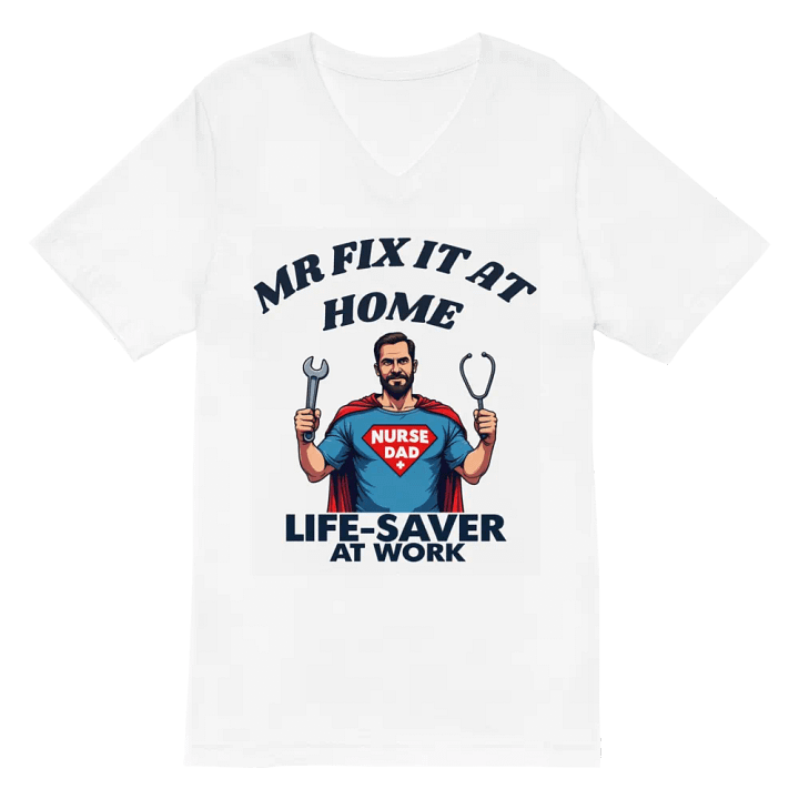 Superhero Nurse Dad V-Neck Tee product image (2)