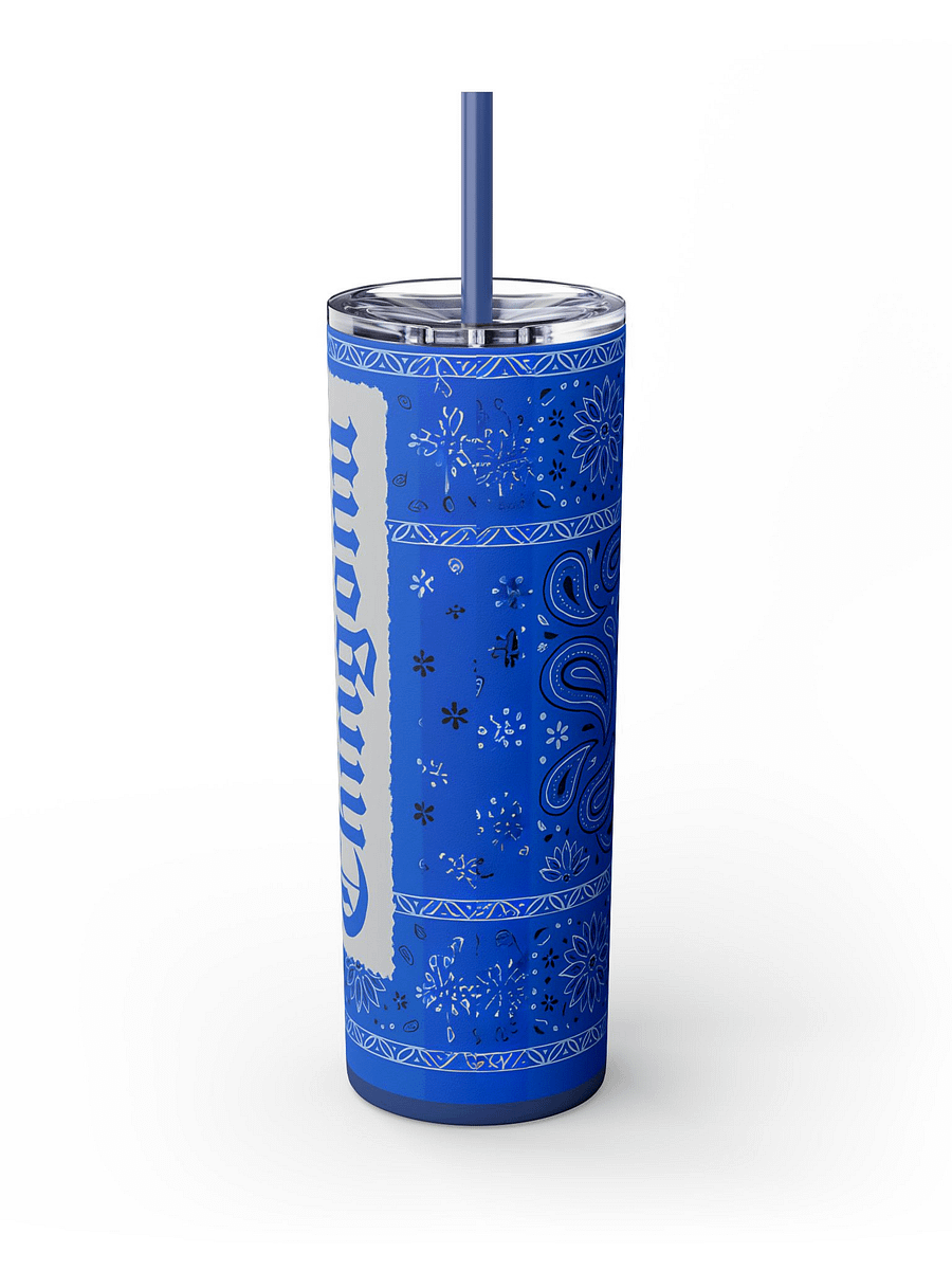 Blue Chignon Tumbler Wrap PNG Elegant Woman Silhouette Wrap for 20oz Skinny Tumblers product image (3)