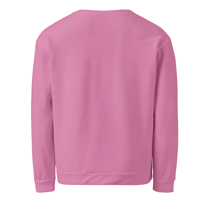 Plain Medium Carnation Pink True Summer Unisex Recycled Polyester Heavyweight Premium Sweatshirt by Treasure Pie product image (2)